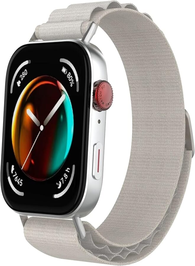 NESLIN Nylon Band Compatible with Huawei Watch Fit 3 2024 Strap, Alpine Loop Sports Wristband Replacement Breathable Nylon Material Band for Huawei Watch Fit 3 2024 Women Men